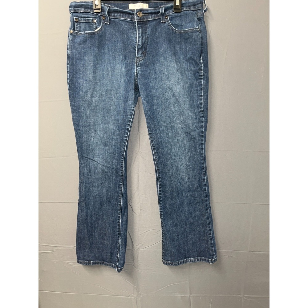 Levi's 515 Bootcut Jeans Womens 14 Blue Denim Cotton Medium Wash Beaded Pockets